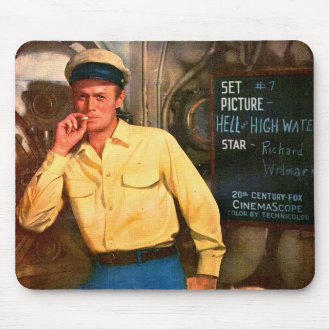 Richard Widmark ad for Hell and High Water Mouse Pad (Front)