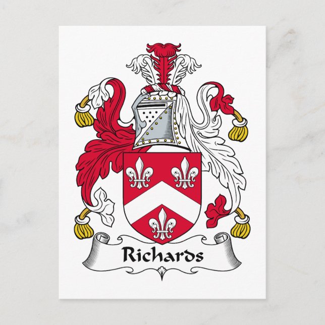 Richards Family Crest Postcard (Front)