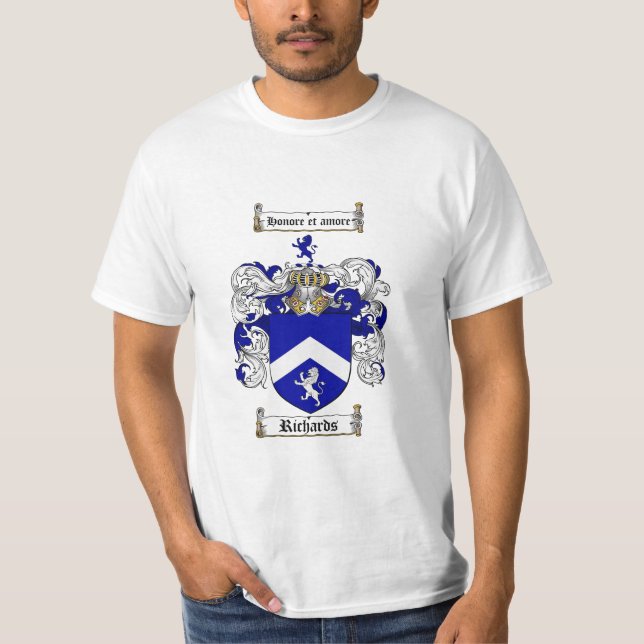 Richards Family Crest - Richards Coat of Arms T-Shirt (Front)