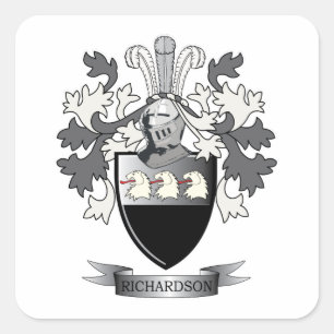 Richardson Coat of Arms Square Sticker