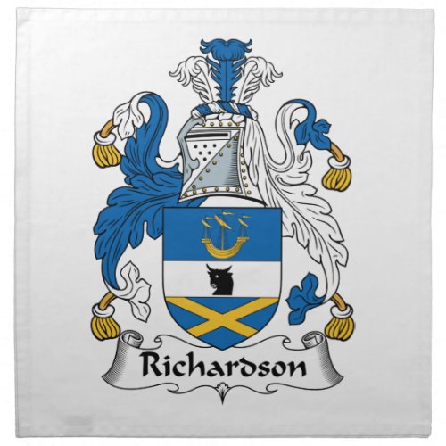 Richardson Family Crest Cloth Napkin