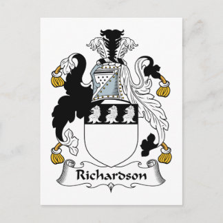 Richardson Family Crest Postcard