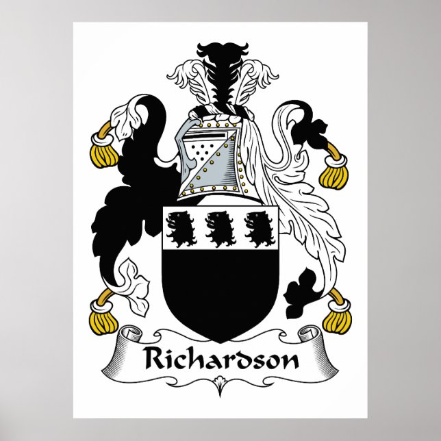 Richardson Family Crest Poster (Front)