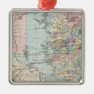 Richardson's New Map Of The State Of Texas Metal Ornament