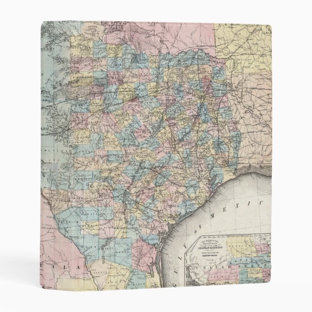 Richardson's New Map Of The State Of Texas Mini Binder (Front/Spine)