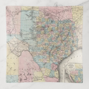 Richardson's New Map Of The State Of Texas Trinket Tray
