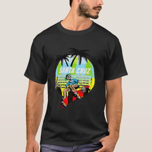 RICHHOTWAVE Santa Cruz California Skeleton Skatebo T_Shirt