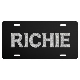 Richie Aluminum License Plate