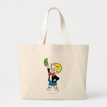 Richie Rich Dollar Bill - Color Large Tote Bag by richierich at Zazzle