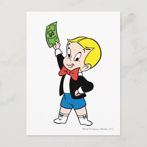 Richie Rich Dollar Bill _ Color Postcard