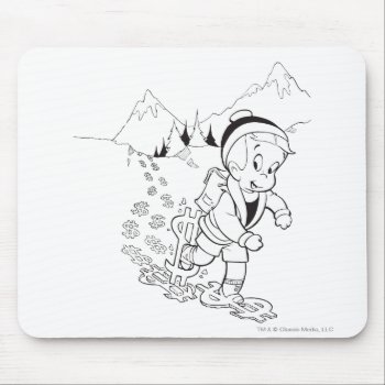 Richie Rich Hiking - B&w Mouse Pad by richierich at Zazzle