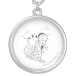 Richie Rich Hiking - B&amp;W Silver Plated Necklace