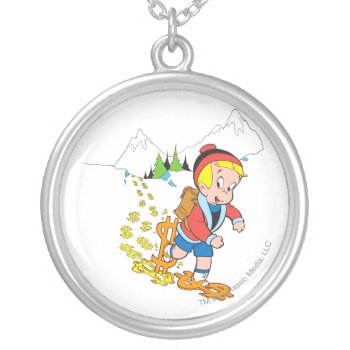 Richie Rich Hiking - Color Silver Plated Necklace by richierich at Zazzle
