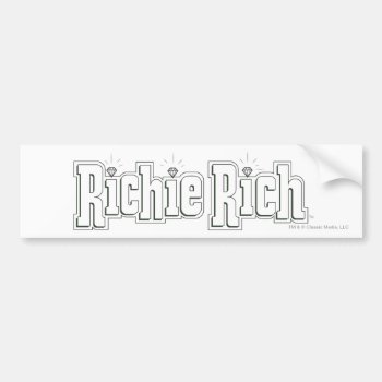 Richie Rich Logo - B&w Bumper Sticker by richierich at Zazzle