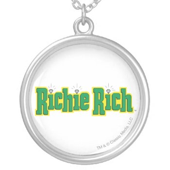 Richie Rich Logo - Color Silver Plated Necklace by richierich at Zazzle