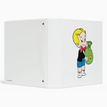 Richie Rich Money Bag - Color 3 Ring Binder by richierich at Zazzle