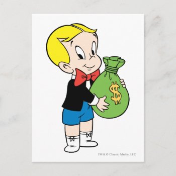 Richie Rich Money Bag - Color Postcard by richierich at Zazzle