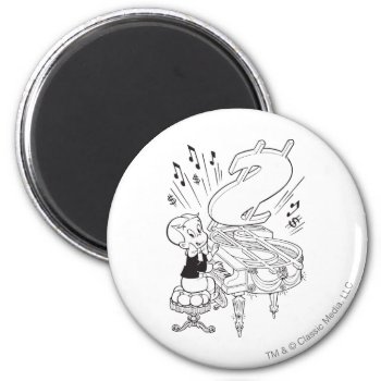 Richie Rich Playing Piano - B&w Magnet by richierich at Zazzle