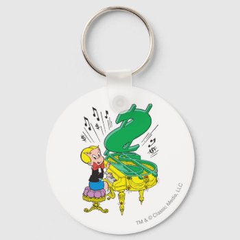 Richie Rich Playing Piano - Color Keychain by richierich at Zazzle