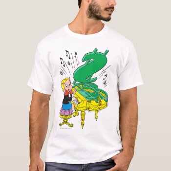 Richie Rich Playing Piano - Color T-shirt by richierich at Zazzle