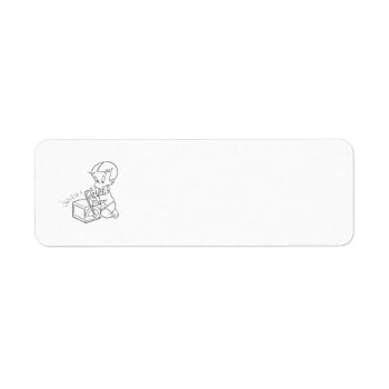 Richie Rich Playing With Toy - B&w Label by richierich at Zazzle