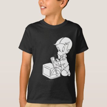 Richie Rich Playing With Toy - B&w T-shirt by richierich at Zazzle