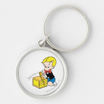 Richie Rich Playing With Toy - Color Keychain by richierich at Zazzle