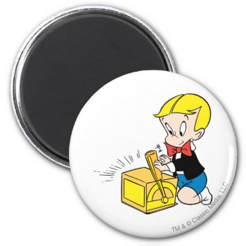 Richie Rich Playing With Toy - Color Magnet by richierich at Zazzle