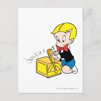Richie Rich Playing With Toy - Color Postcard by richierich at Zazzle