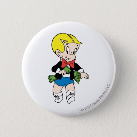 Richie Rich Pockets Full Of Money - Color Button
