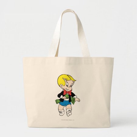 Richie Rich Pockets Full Of Money - Color Large Tote Bag