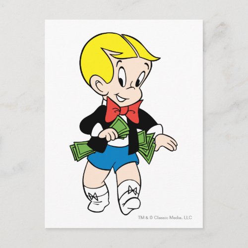 Richie Rich Pockets Full of Money _ Color Postcard