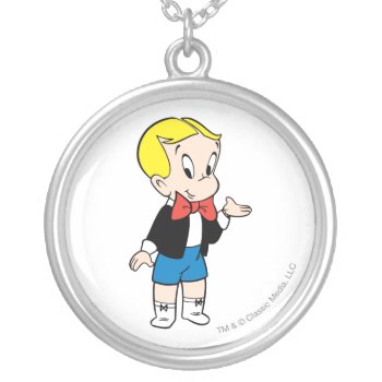 Richie Rich Standing - Color Silver Plated Necklace by richierich at Zazzle