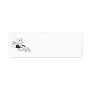 Richie Rich Studying - B&w Label by richierich at Zazzle
