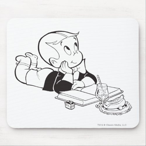 Richie Rich Studying _ BW Mouse Pad