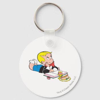 Richie Rich Studying - Color Keychain by richierich at Zazzle