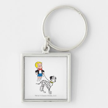 Richie Rich Walks Dollar The Dog - Color Keychain by richierich at Zazzle