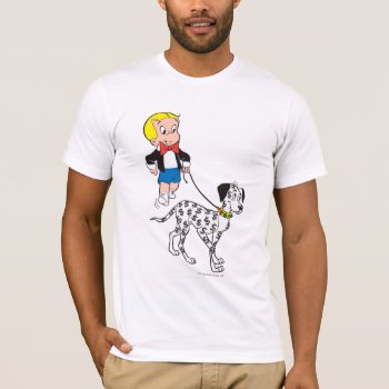 Richie Rich Walks Dollar The Dog - Color T-shirt by richierich at Zazzle