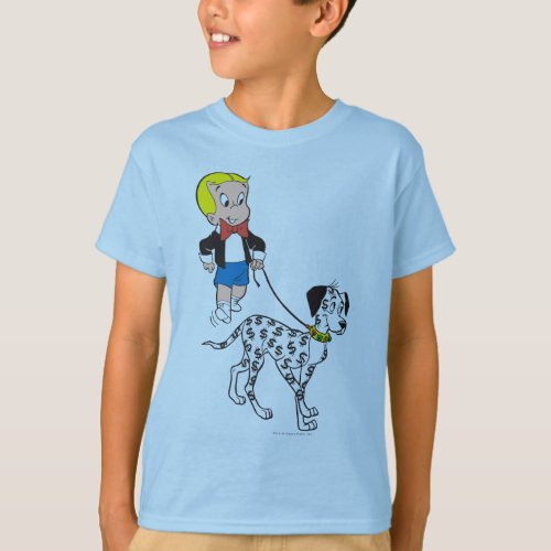 Richie Rich Walks Dollar the Dog _ Color T_Shirt