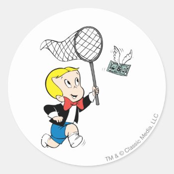 Richie Rich With Net - Color Classic Round Sticker by richierich at Zazzle
