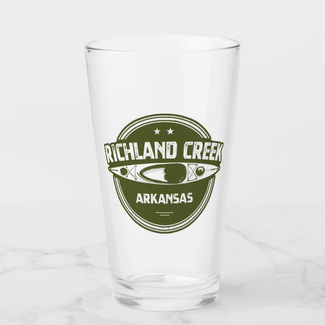Richland Creek Arkansas Kayaking Glass (Front)