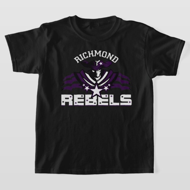 Richmond 6th Grade Camp | Kids Black T-Shirt (Laydown)
