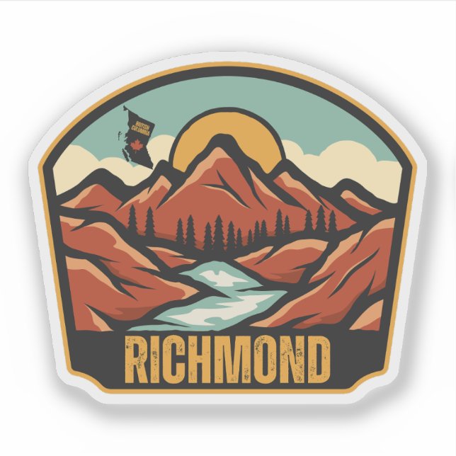 Richmond, British Columbia Sticker (Front)
