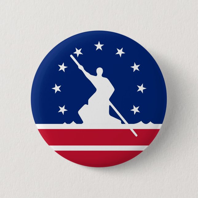 Richmond city flag united state america Virginia Pinback Button (Front)