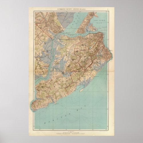 Richmond County and Staten Island Poster