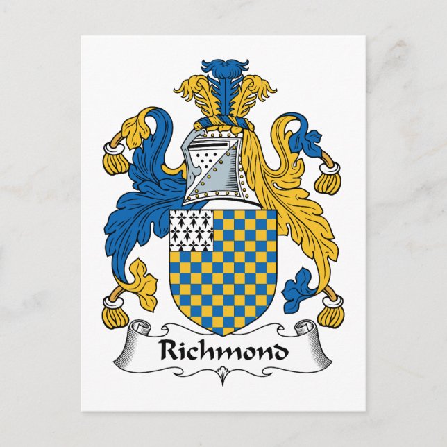 Richmond Family Crest Postcard (Front)