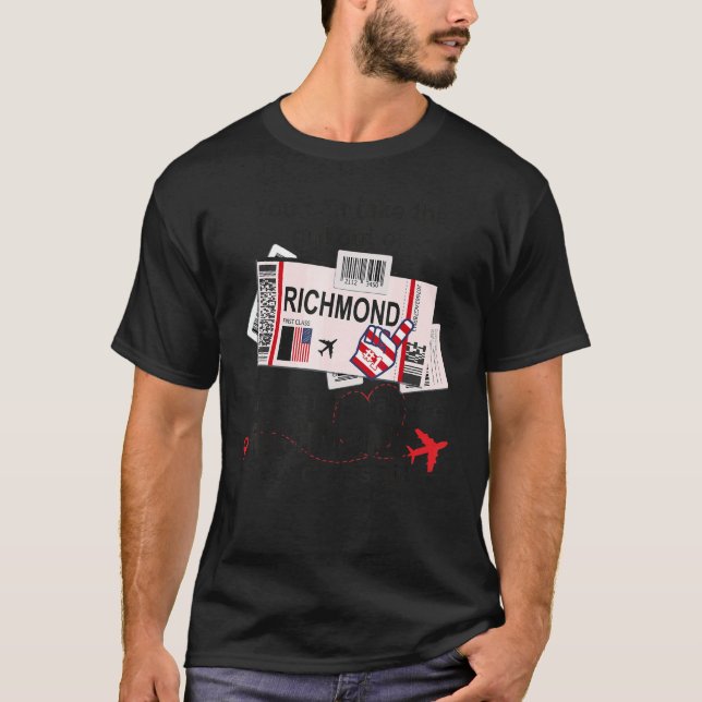 Richmond Girl  Richmond Boarding Pass T-Shirt (Front)