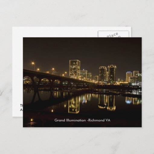 Richmond Grand illumination, . Postcard Zazzle