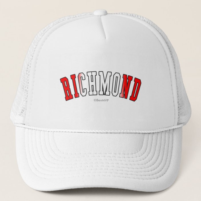 Richmond in Canada National Flag Colors Mesh Hat