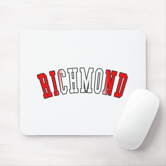 Richmond in Canada National Flag Colors Mouse Pad